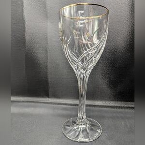 Lenox Crystal Debut Gold Wine Glass 8.5" Blown Elegant Glassware